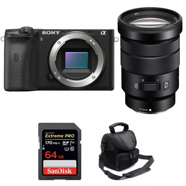 Sony ALPHA 6600 + Sony E PZ 18-105mm f/4 G OSS + SanDisk 64GB Extreme PRO UHS-I SDXC 170 MB/s + Camera Bag-1