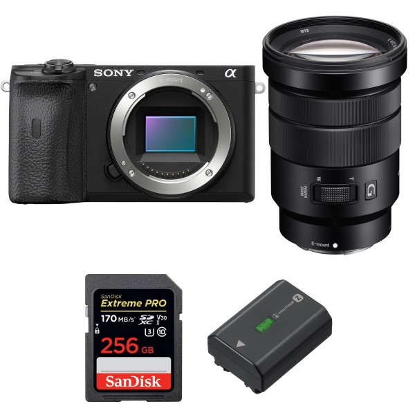 Sony A6600 + E PZ 18-105mm f/4 G OSS + SanDisk 256GB Extreme PRO UHS-I SDXC 170 MB/s + Sony NP-FZ100 - Cámara mirrorless|MCZ DIRECT