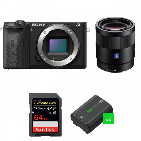 Sony ALPHA 6600 + Sonnar T* FE 55mm f/1.8 ZA + SanDisk 64GB Extreme PRO UHS-I SDXC 170 MB/s + 2 Sony NP-FZ100-1