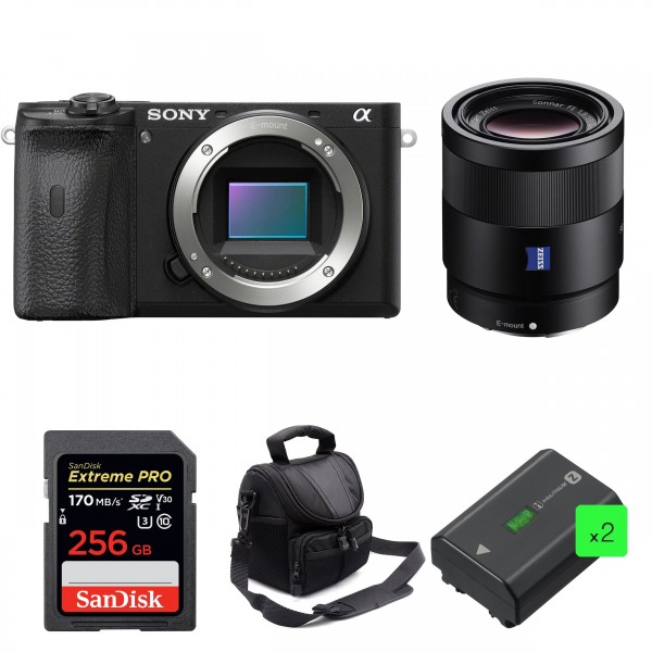 Sony ALPHA 6600 + Sonnar T* FE 55mm f/1.8 ZA + SanDisk 256GB Extreme PRO 170 MB/s + 2 NP-FZ100 + Camera Bag|MCZ DIRECT