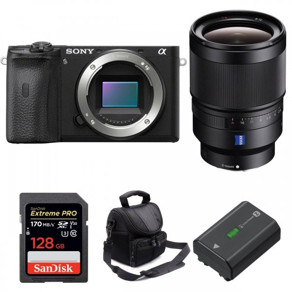 Sony A6600 + Distagon T* FE 35mm f/1.4 ZA + SanDisk 128GB Extreme PRO 170 MB/s + NP-FZ100 + Bolsa - Cámara mirrorless|MCZ DIRECT