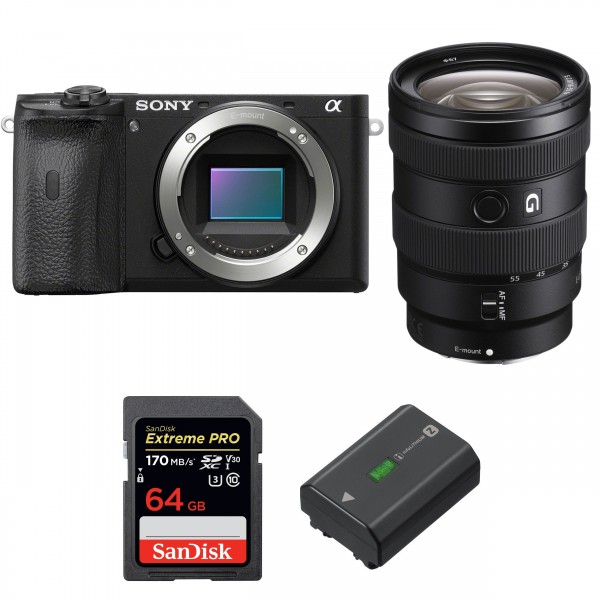 Sony A6600 + Sony E 16-55mm f/2.8 G + SanDisk 64GB Extreme PRO UHS-I SDXC 170 MB/s + Sony NP-FZ100 - Cámara mirrorless-1