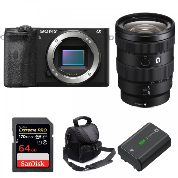 Sony ALPHA 6600 + Sony E 16-55mm f/2.8 G + SanDisk 64GB Extreme PRO 170 MB/s + Sony NP-FZ100 + Camera Bag|MCZ DIRECT