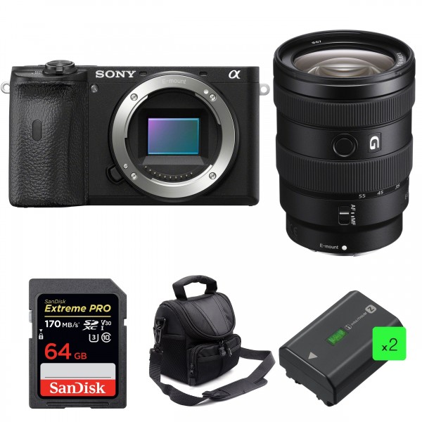 Sony ALPHA 6600 + Sony E 16-55mm f/2.8 G + SanDisk 64GB Extreme PRO 170 MB/s + 2 Sony NP-FZ100 + Camera Bag|MCZ DIRECT