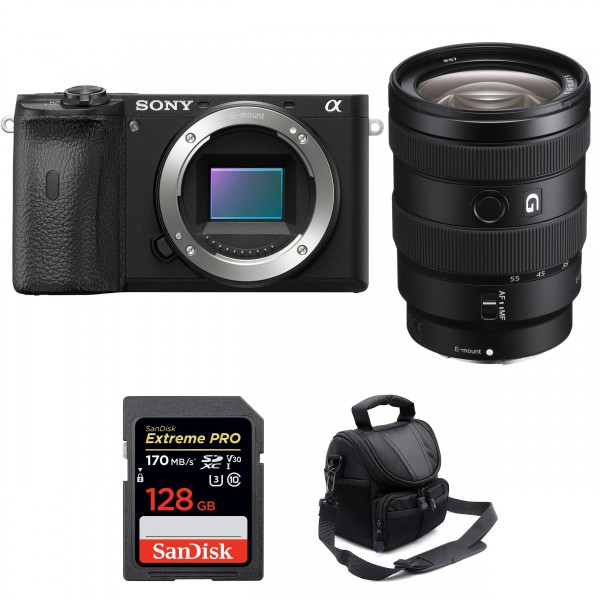 Sony ALPHA 6600 + Sony E 16-55mm f/2.8 G + SanDisk 128GB Extreme PRO UHS-I SDXC 170 MB/s + Camera Bag-1