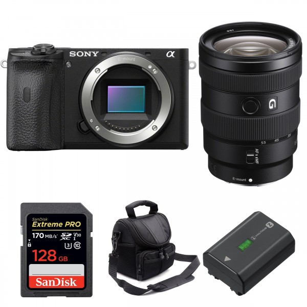 Sony ALPHA 6600 + Sony E 16-55mm f/2.8 G + SanDisk 128GB Extreme PRO 170 MB/s + Sony NP-FZ100 + Camera Bag|MCZ DIRECT