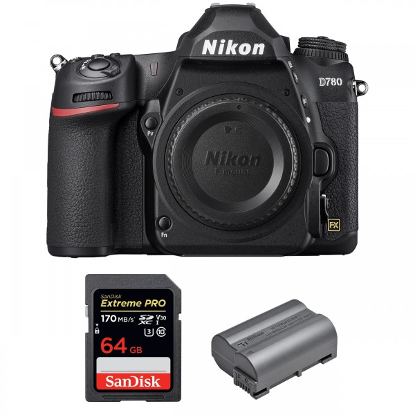 Nikon D780 Body + SanDisk 64GB Extreme PRO UHS-I SDXC 170 MB/s + Ni