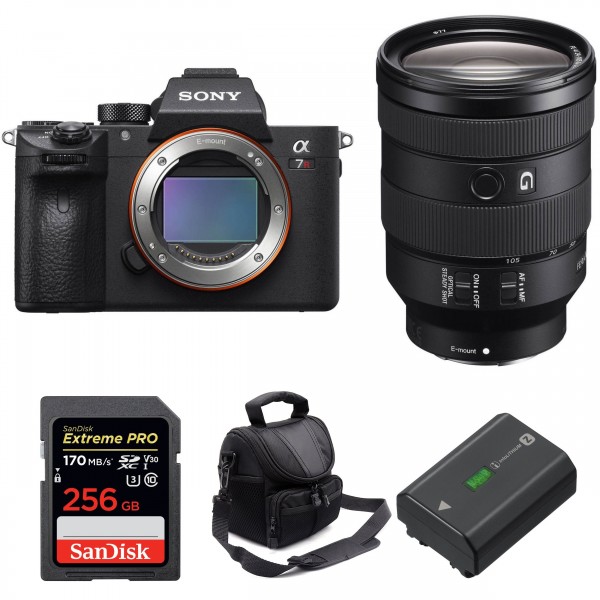 Cámara mirrorless Sony A7R III + FE 24-105 mm F4 G OSS + SanDisk 256GB Extreme PRO 170 MB/s + Sony NP-FZ100 + Bolsa-1