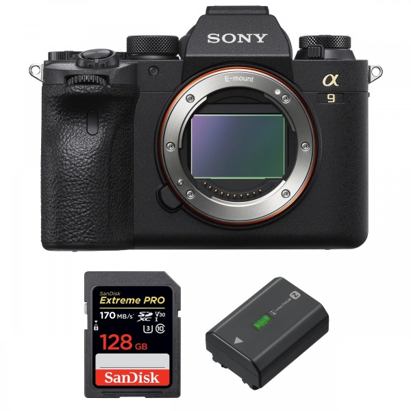 Sony A9 II Nu + SanDisk 128GB Extreme PRO UHS-I SDXC 170 MB/s + Sony NP-FZ100 - Appareil Photo Hybride-1