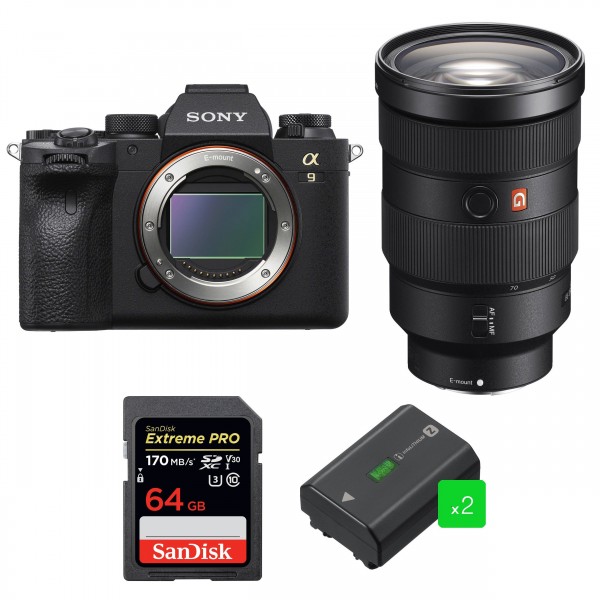 Sony A9 II + FE 24-70mm f/2.8 GM + SanDisk 64GB Extreme PRO UHS-I SDXC 170 MB/s + 2 Sony NP-FZ100 - Cámara mirrorless|MCZ DIRECT