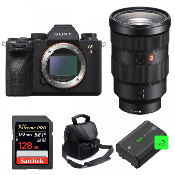 Sony A9 II + FE 24-70mm f/2.8 GM + SanDisk 128GB Extreme PRO 170 MB/s + 2 Sony NP-FZ100 + Bolsa - Cámara mirrorless-1