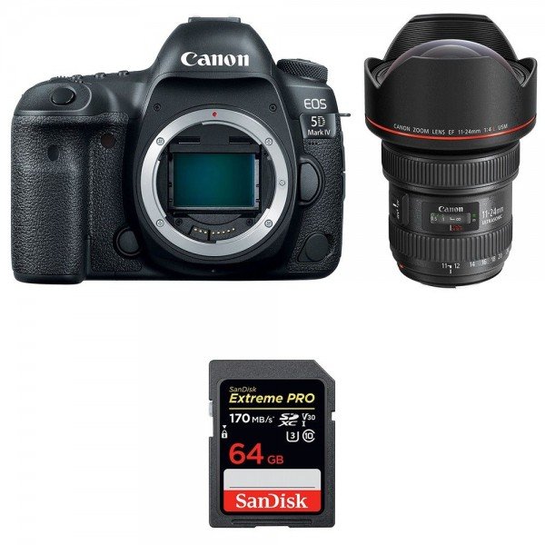 Canon 5D Mark IV + EF 11-24mm F4L USM + SanDisk 64GB Extreme PRO UHS-I SDXC 170 MB/s - Appareil photo Reflex|MCZ DIRECT