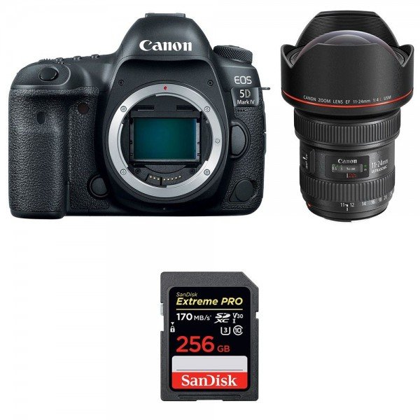 Canon 5D Mark IV + EF 11-24mm F4L USM + SanDisk 256GB Extreme PRO UHS-I SDXC 170 MB/s - Appareil photo Reflex|MCZ DIRECT