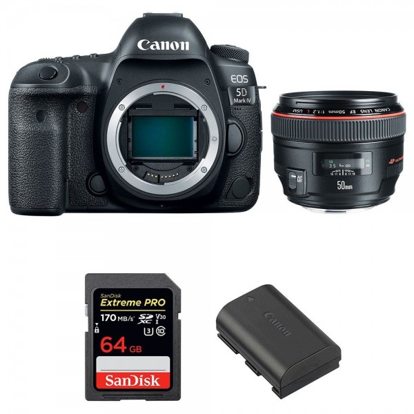 Canon EOS 5D Mark IV + EF 50mm f/1.2L USM + SanDisk 64GB Extreme PRO UHS-I SDXC 170 MB/s + LP-E6N|MCZ DIRECT