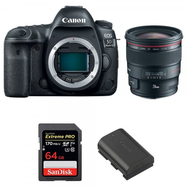 Canon 5D Mark IV + EF 24mm F1.4L II USM + SanDisk 64GB Extreme PRO UHS-I SDXC 170 MB/s + LP-E6N - Appareil photo Reflex-1