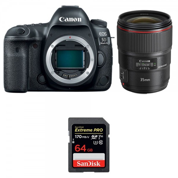 Canon 5D Mark IV + EF 35mm f/1.4L II USM + SanDisk 64GB Extreme PRO UHS-I SDXC 170 MB/s - Cámara reflex-1