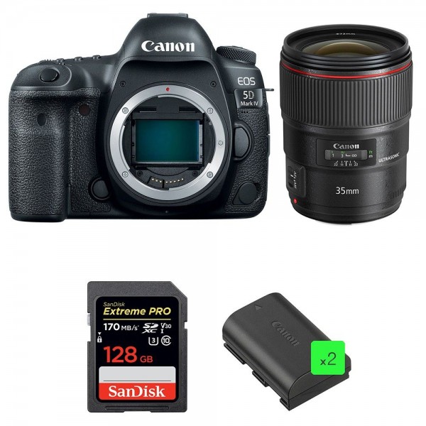 Canon EOS 5D Mark IV + EF 35mm f/1.4L II USM + SanDisk 128GB Extreme PRO UHS-I SDXC 170 MB/s + 2 LP-E6N-1