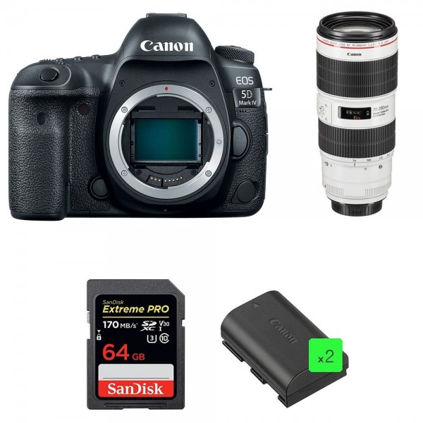 Canon EOS 5D Mark IV + EF 70-200mm f/2.8L IS III USM + SanDisk 64GB UHS-I SDXC 170 MB/s + 2 LP-E6N-1