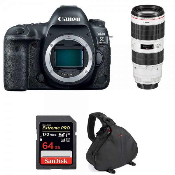 Canon 5D Mark IV + EF 70-200mm f/2.8L IS III USM + SanDisk 64GB Extreme PRO UHS-I SDXC 170 MB/s + Bolsa - Cámara reflex|MCZ DIRECT