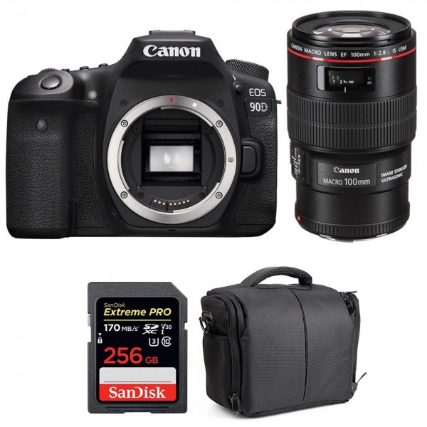 Canon EOS 90D + EF 100mm f/2.8L Macro IS USM + SanDisk 256GB Extreme PRO UHS-I SDXC 170 MB/s + Bag|MCZ DIRECT