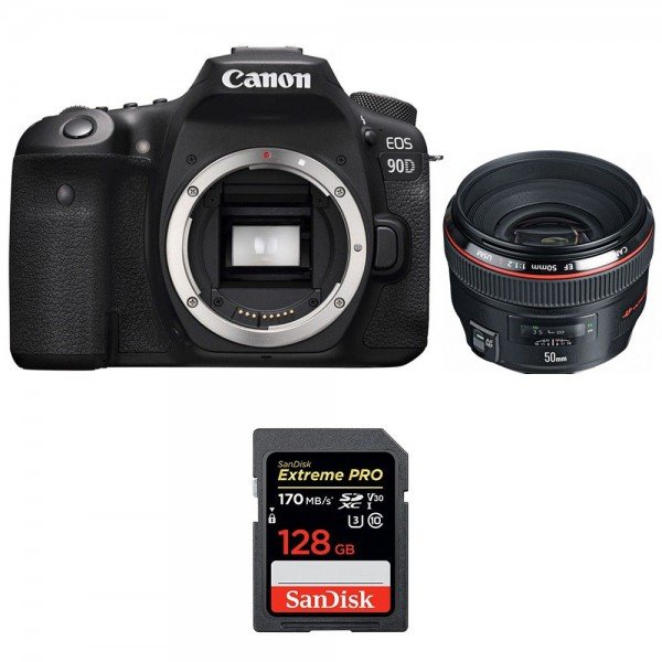 Canon EOS 90D + EF 50mm f/1.2L USM + SanDisk 128GB Extreme PRO UHS-I SDXC 170 MB/s|MCZ DIRECT