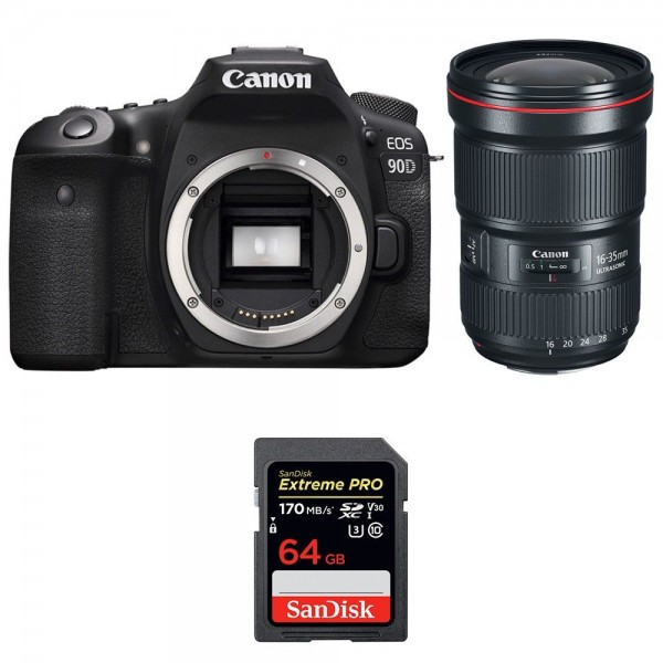 Canon EOS 90D + EF 16-35mm f/2.8L III USM + SanDisk 64GB Extreme PRO UHS-I SDXC 170 MB/s|MCZ DIRECT