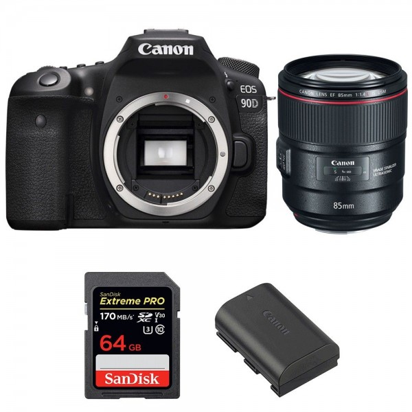 Canon 90D + EF 85mm f/1.4L IS USM + SanDisk 64GB Extreme PRO UHS-I SDXC 170 MB/s + LP-E6N - Cámara reflex-1