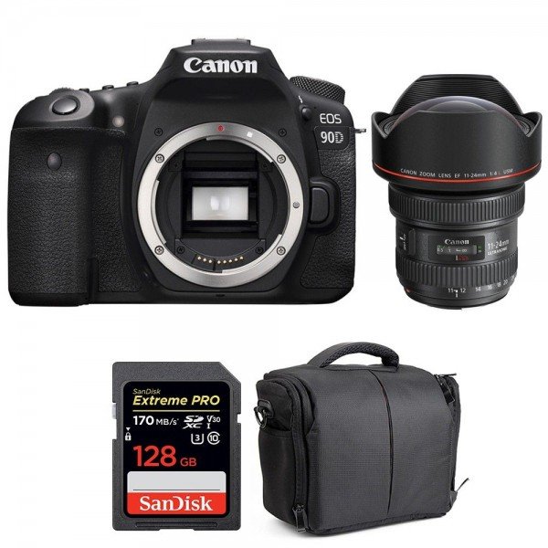 Canon 90D + EF 11-24mm F4L USM + SanDisk 128GB Extreme PRO UHS-I SDXC 170 MB/s + Sac - Appareil photo Reflex|MCZ DIRECT