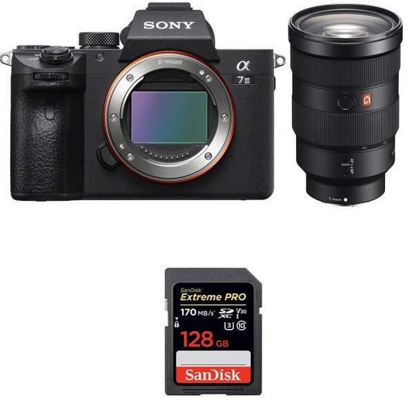 Cámara mirrorless Sony A7 III + FE 24-70 mm f/2.8 GM + SanDisk 128GB Extreme PRO UHS-I SDXC 170 MB/s-1