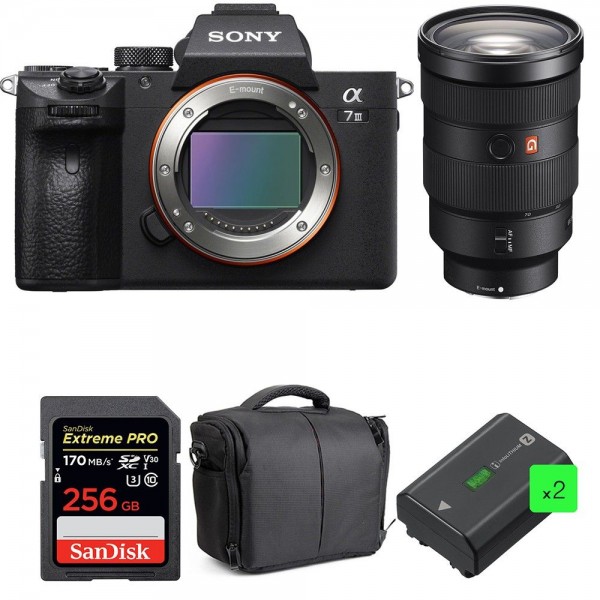 Sony A7 III + FE 24-70 mm f/2.8 GM + SanDisk 256GB UHS-I SDXC 170 MB/s + 2 NP-FZ100 + Bolsa - Cámara mirrorless-1