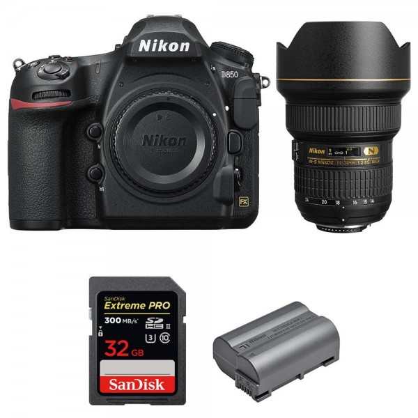 Nikon D850 + 14-24mm F2.8G ED + SanDisk 32GB Extreme PRO UHS-II SDXC 300MB/s + EN-EL15b - Appareil photo Reflex|MCZ DIRECT