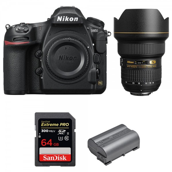 Nikon D850 + 14-24mm f/2.8G ED + SanDisk 64GB Extreme PRO UHS-II SDXC 300MB/s + EN-EL15b - Cámara reflex|MCZ DIRECT