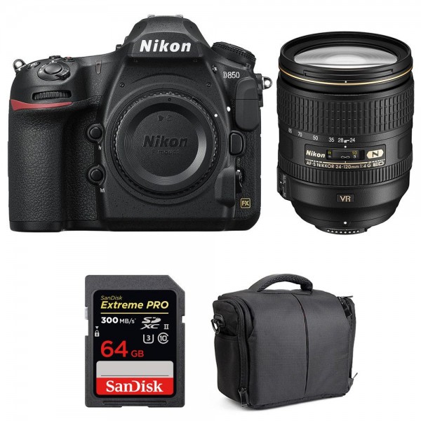 Nikon D850 + 24-120mm F4 G ED VR + SanDisk 64GB Extreme PRO UHS-II SDXC 300MB/s + Bolsa - Cámara reflex-10