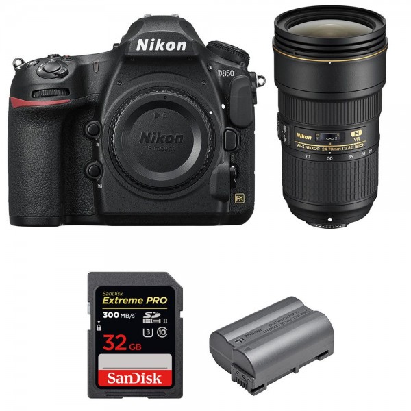 Nikon D850 + 24-70mm f/2.8E ED VR + SanDisk 32GB Extreme PRO UHS-II SDXC 300MB/s + EN-EL15b-10