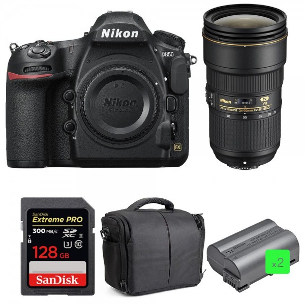 Nikon D850 + 24-70mm f/2.8E ED VR + SanDisk 128GB Extreme PRO UHS-II SDXC 300MB/s + 2 EN-EL15b  + Camera Bag|MCZ DIRECT