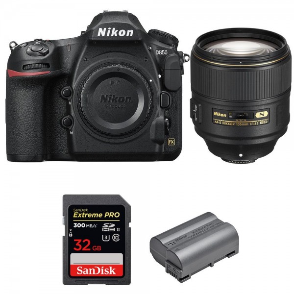 Nikon D850 + 105mm f/1.4E ED + SanDisk 32GB Extreme PRO UHS-II SDXC 300MB/s + EN-EL15b|MCZ DIRECT