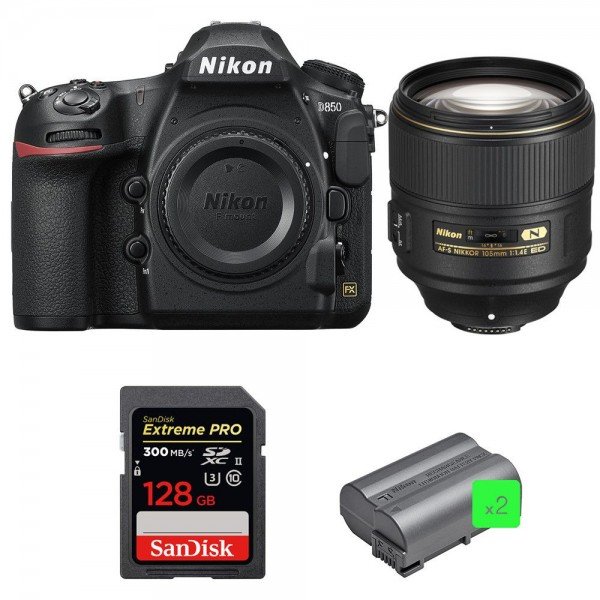 Nikon D850 + 105mm f/1.4E ED + SanDisk 128GB Extreme PRO UHS-II SDXC 300MB/s + 2 EN-EL15b|MCZ DIRECT