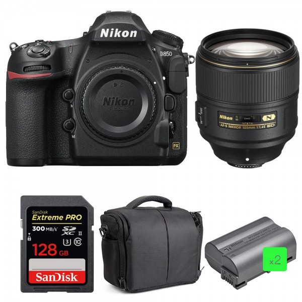 Nikon D850 + 105mm f/1.4E ED + SanDisk 128GB Extreme PRO UHS-II SDXC 300MB/s + 2 EN-EL15b + Bolsa-10