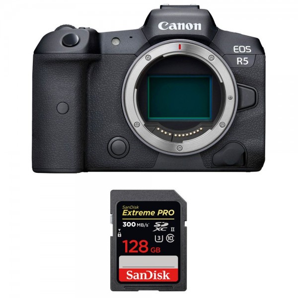 Canon EOS R5 Cuerpo + SanDisk 128GB Extreme PRO UHS-II SDXC 300 MB/s - Cámara mirrorless|MCZ DIRECT