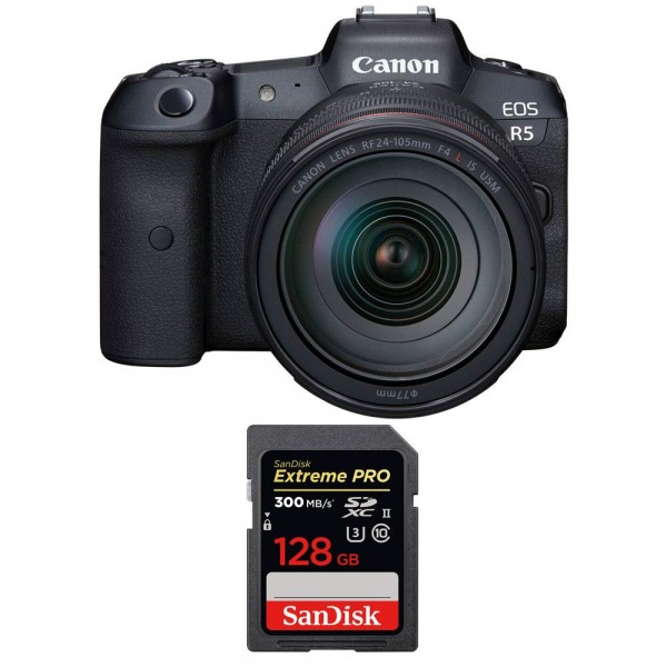 Canon EOS R5 + RF 24-105mm f/4L IS USM + SanDisk 128GB Extreme PRO UHS-II SDXC 300 MB/s - Cámara mirrorless-1