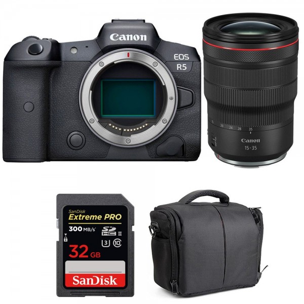 Canon EOS R5 + RF 15-35mm f/2.8L IS USM + SanDisk 32GB Extreme PRO UHS-II SDXC 300 MB/s + Bolsa - Cámara mirrorless-1