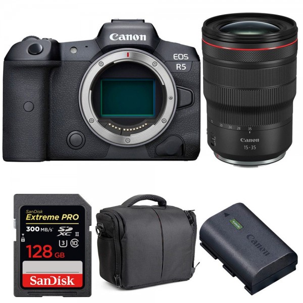 Canon R5 + RF 15-35mm F2.8L IS USM + SanDisk 128GB UHS-II SDXC 300 MB/s + Canon LP-E6NH + Sac - Appareil Photo Professionnel-1