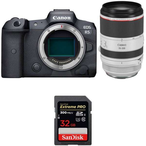 Canon EOS R5 + RF 70-200mm f/2.8L IS USM + SanDisk 32GB Extreme PRO UHS-II SDXC 300 MB/s - Cámara mirrorless-1