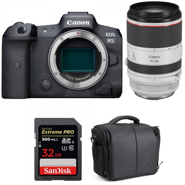 Canon EOS R5 + RF 70-200mm f/2.8L IS USM + SanDisk 32GB Extreme PRO UHS-II SDXC 300 MB/s + Bolsa - Cámara mirrorless|MCZ DIRECT