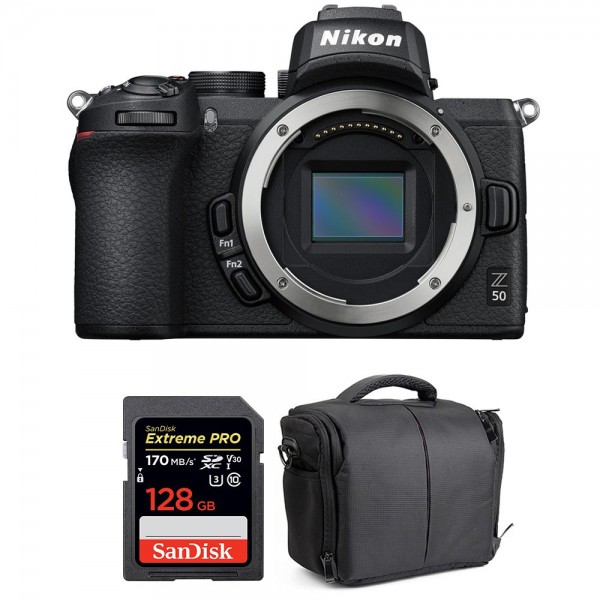 Nikon Z50 cuerpo + Sandisk SD 128GB + Bolsa