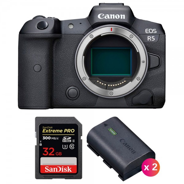 Canon R5 Nu + SanDisk 64GB Extreme PRO CFexpress Type B + 2 Canon LP-E6NH - Appareil Photo Professionnel|MCZ DIRECT