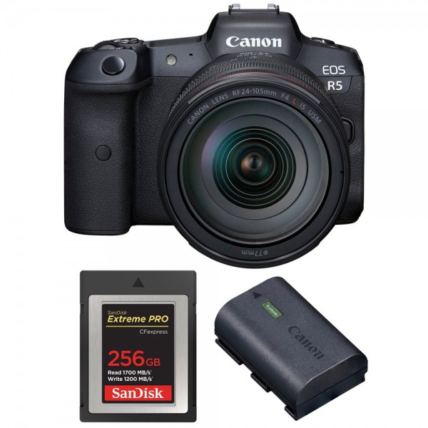 Canon EOS R5 + RF 24-105mm f/4L IS USM + SanDisk 256GB Extreme PRO CFexpress Type B + Canon LP-E6NH-1