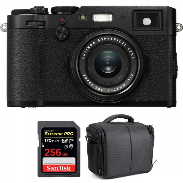 Fujifilm X100F Noir + SanDisk 256GB Extreme Pro UHS-I SDXC 170 MB/s + Sac - Appareil Compact Expert|MCZ DIRECT