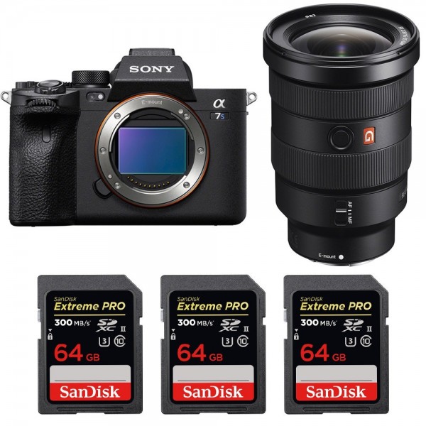 Sony Alpha 7S III + FE 16-35mm f/2.8 GM + 3 SanDisk 64GB Extreme PRO UHS-II SDXC 300 MB/s - Mirrorless camera|MCZ DIRECT