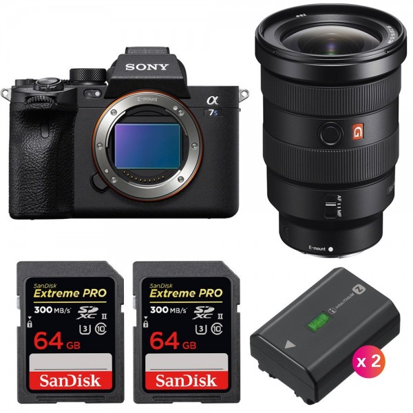 Sony A7S III + FE 16-35mm f/2.8 GM + 2 SanDisk 64GB Extreme PRO UHS-II 300 MB/s + 2 Sony NP-FZ100 - Cámara mirrorless|MCZ DIRECT